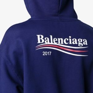 Balenciaga 2017 Blue Hoodie